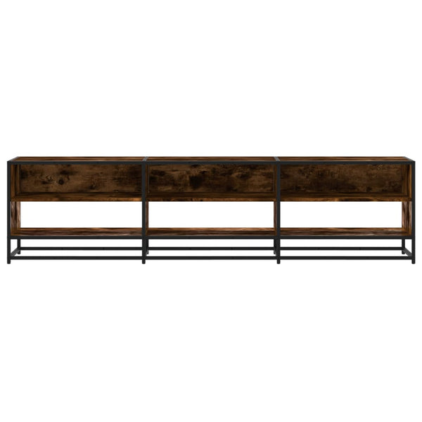 vidaXL TV Cabinet Smoked Oak 180x40x46 cm Engineered Wood