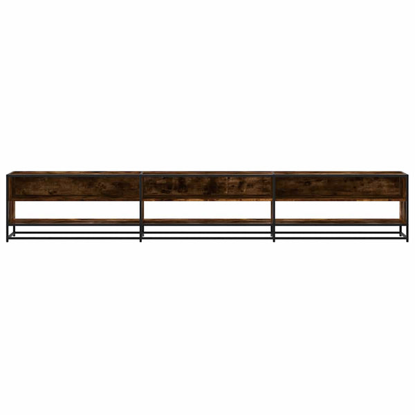 vidaXL TV Cabinet Smoked Oak 270x40x46 cm Engineered Wood
