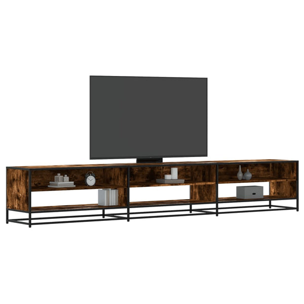vidaXL TV Cabinet Smoked Oak 270x40x46 cm Engineered Wood