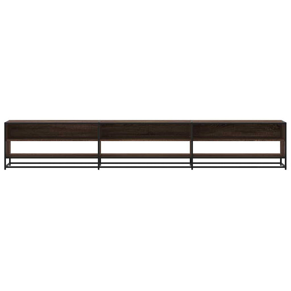 vidaXL TV Cabinet Brown Oak Look 270x40x46 cm Engineered Wood
