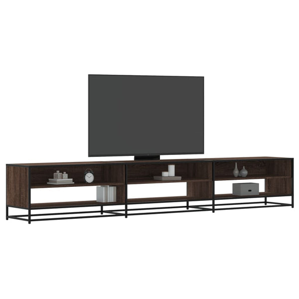 vidaXL TV Cabinet Brown Oak Look 270x40x46 cm Engineered Wood
