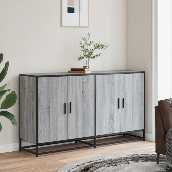 vidaXL Sideboard Grey Sonoma 134x35x76 cm Engineered Wood