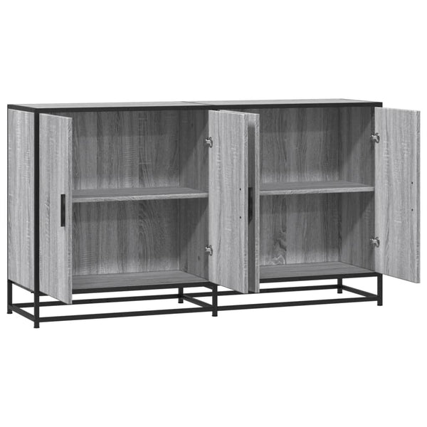vidaXL Sideboard Grey Sonoma 134x35x76 cm Engineered Wood
