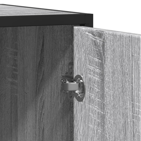 vidaXL Sideboard Grey Sonoma 134x35x76 cm Engineered Wood