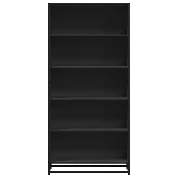 vidaXL Bookcase Black 80.5x35x170.5 cm Engineered Wood