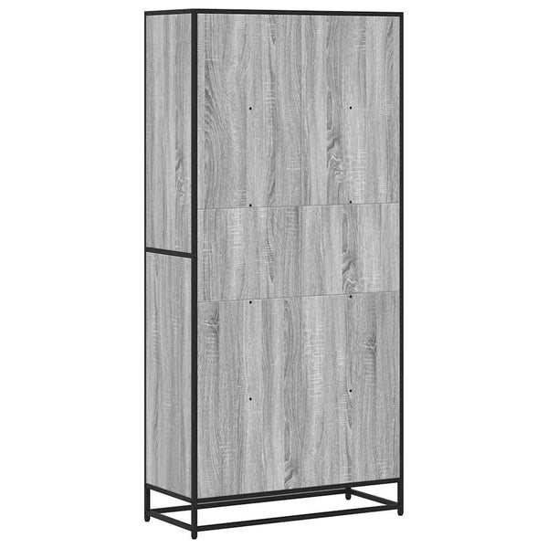 vidaXL Sonoma Grey Bookcase 80.5x35x170.5 cm Engineered Wood