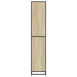 vidaXL Bathroom Cabinet Oak Look 35x37.5x188.5 cm Engineered Wood Metal