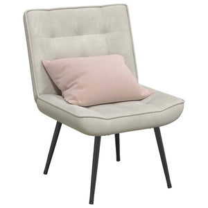 vidaXL Recliner Cream 64x74x84 cm Velvet