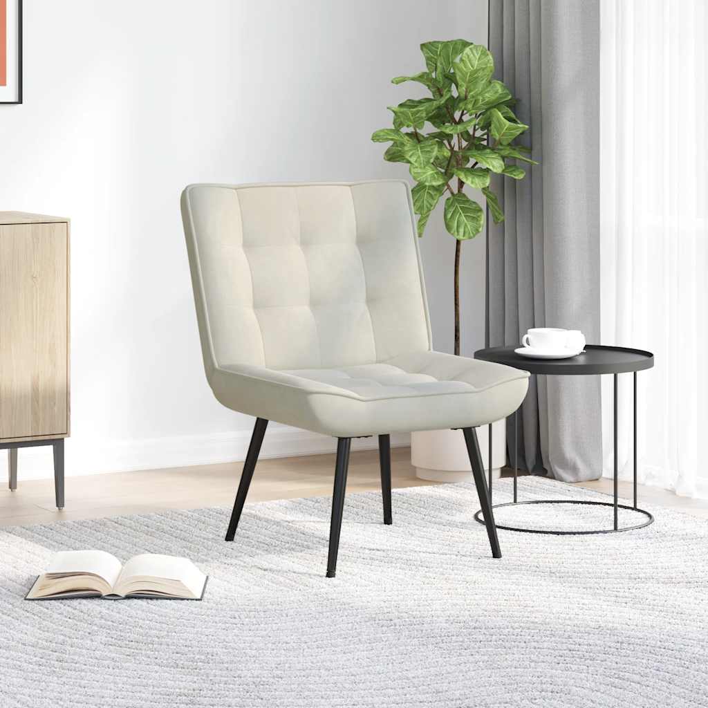 vidaXL Recliner Cream 64x74x84 cm Velvet