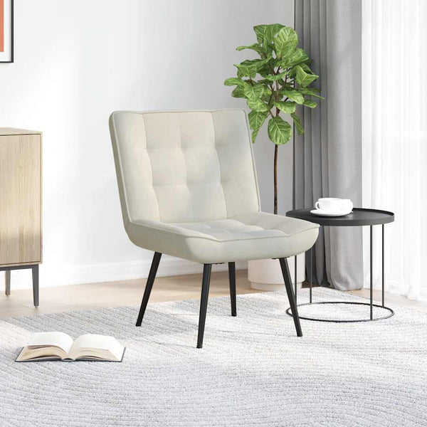 vidaXL Recliner Cream 64x74x84 cm Velvet