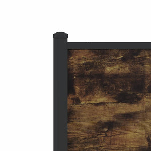 vidaXL Metal Bed Frame without Mattress Smoked Oak 160x200 cm