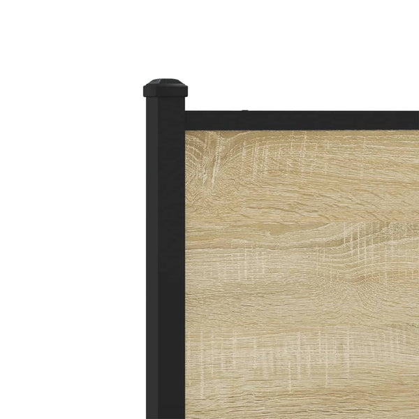 vidaXL Metal Bed Frame without Mattress Sonoma Oak 200x200 cm