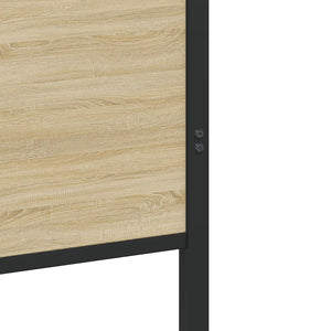 vidaXL Metal Bed Frame without Mattress Sonoma Oak 140x190 cm