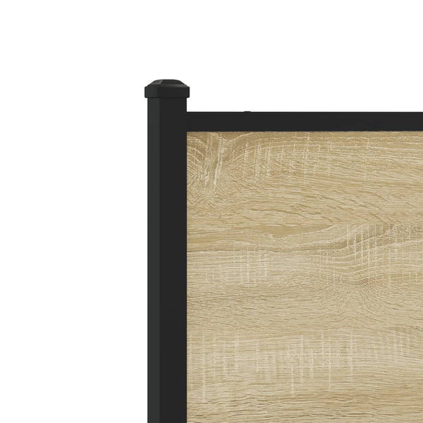 vidaXL Metal Bed Frame without Mattress Sonoma Oak 150x200 cm