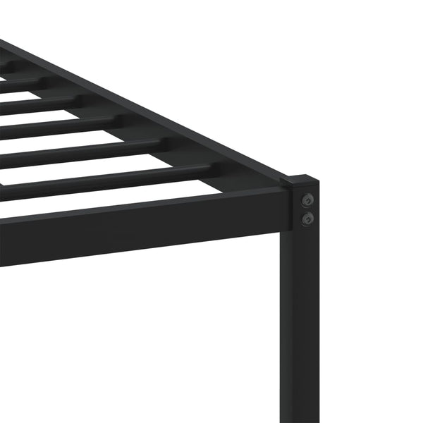 vidaXL Metal Bed Frame without Mattress Brown Oak-Look 200x200 cm