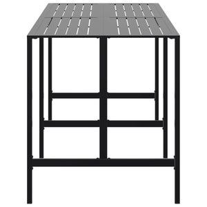 vidaXL Bar Table Black 200x100x110 cm Powder-Coated Steel