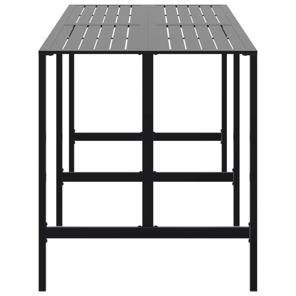 vidaXL Bar Table Black 200x100x110 cm Powder-Coated Steel