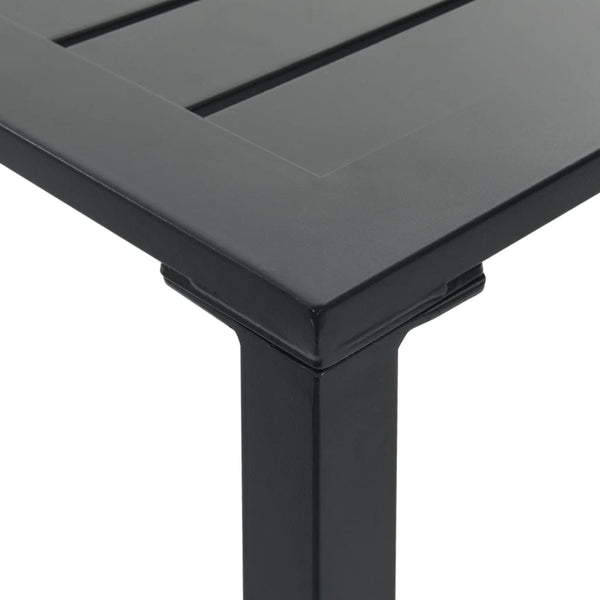 vidaXL Bar Table Black 200x100x110 cm Powder-Coated Steel