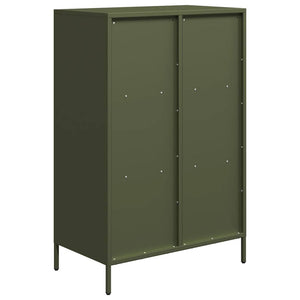 Olivgrünes Highboard 68x39x103,5 cm Stahl