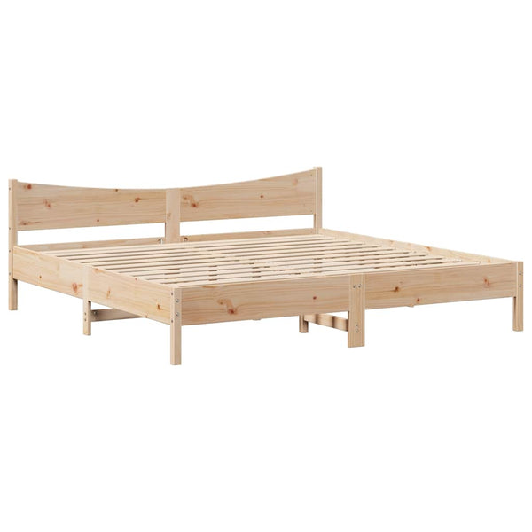 vidaXL Solid Wood Bed with Drawers 200x200 cm Pine