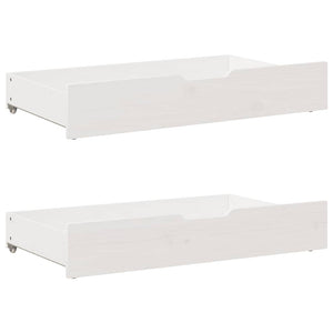 vidaXL Solid Wood Bed with Drawers White 200x200 cm Pine