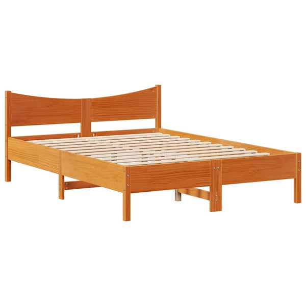 vidaXL Solid Wood Bed with Drawers Waxed Brown 160x200 cm Pine