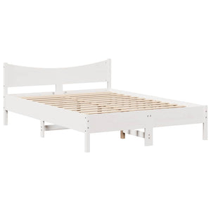 vidaXL Solid Wood Bed with Drawers White 150x200 cm Pine