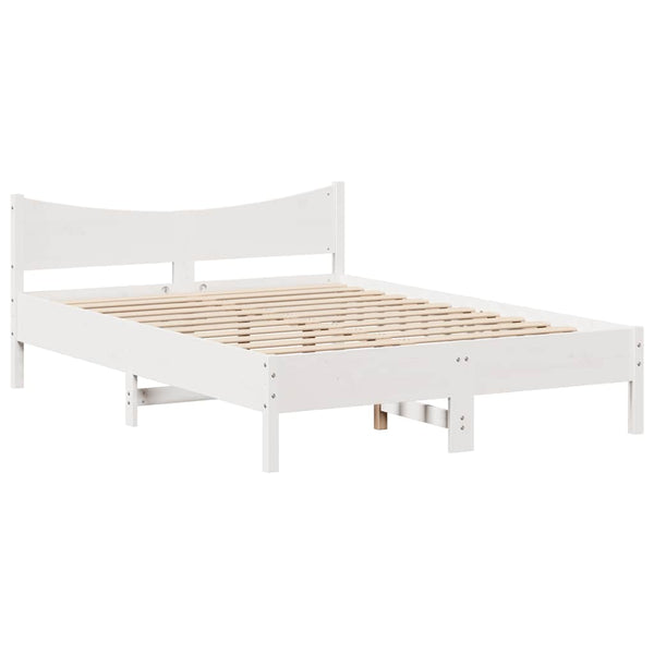 vidaXL Solid Wood Bed with Drawers White 150x200 cm Pine