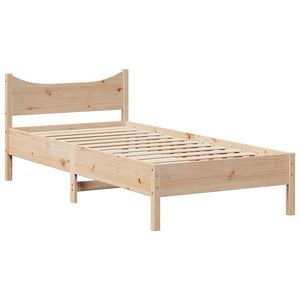 vidaXL Solid Wood Bed with Drawers 90x200 cm Pine