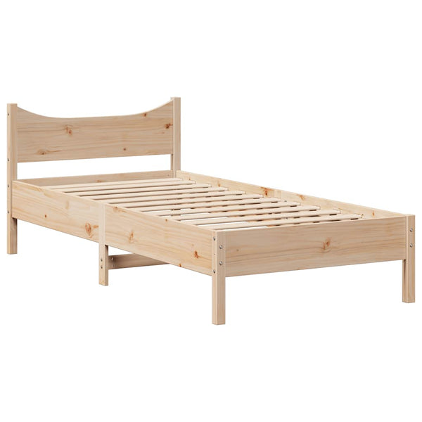 vidaXL Solid Wood Bed with Drawers 90x200 cm Pine