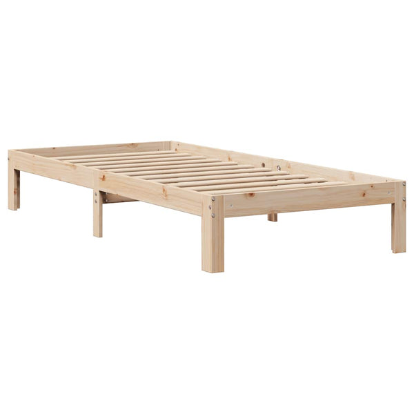 vidaXL Solid Pine Bed with Drawers 100x200 cm