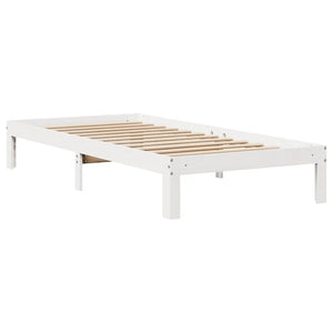 vidaXL Solid Wood Bed with Drawers White 100x200 cm Pine