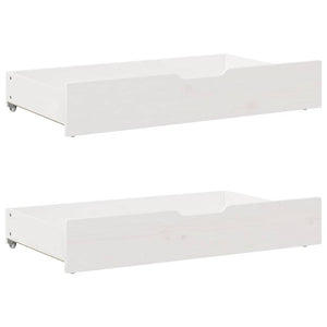 vidaXL Solid Wood Bed with Drawers White 100x200 cm Pine