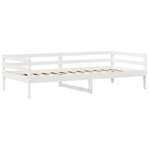 vidaXL Day Bed with Drawers White 90x200 cm Solid Pine Wood