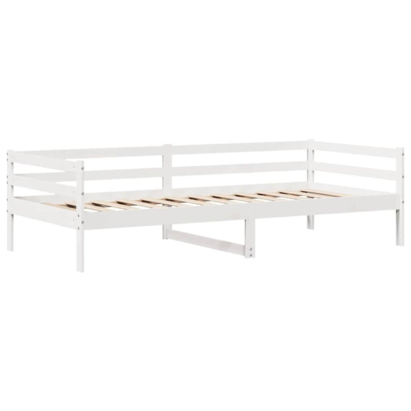 vidaXL Day Bed with Drawers White 90x200 cm Solid Pine Wood