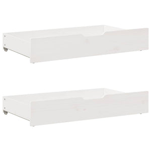vidaXL Day Bed with Drawers White 90x200 cm Solid Pine Wood