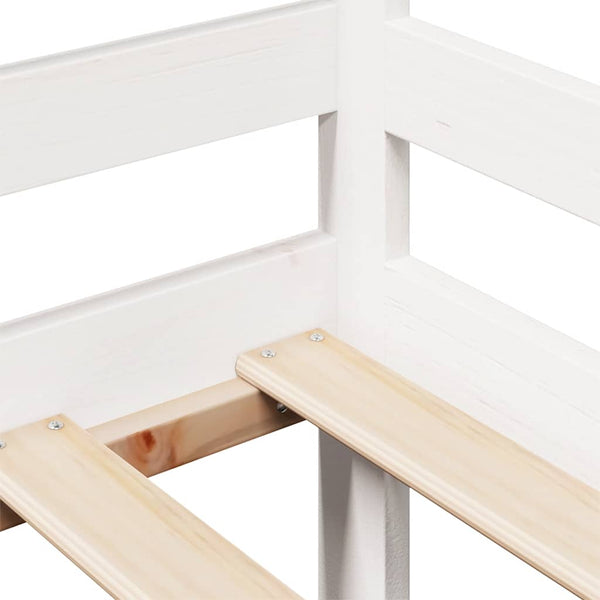 vidaXL Day Bed with Drawers White 90x200 cm Solid Pine Wood