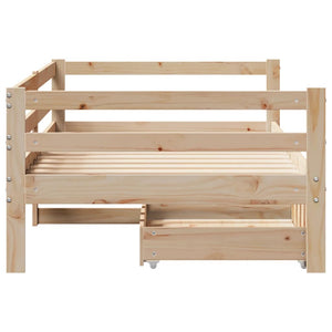 vidaXL Day Bed with Drawers 80x200 cm Solid Pine Wood
