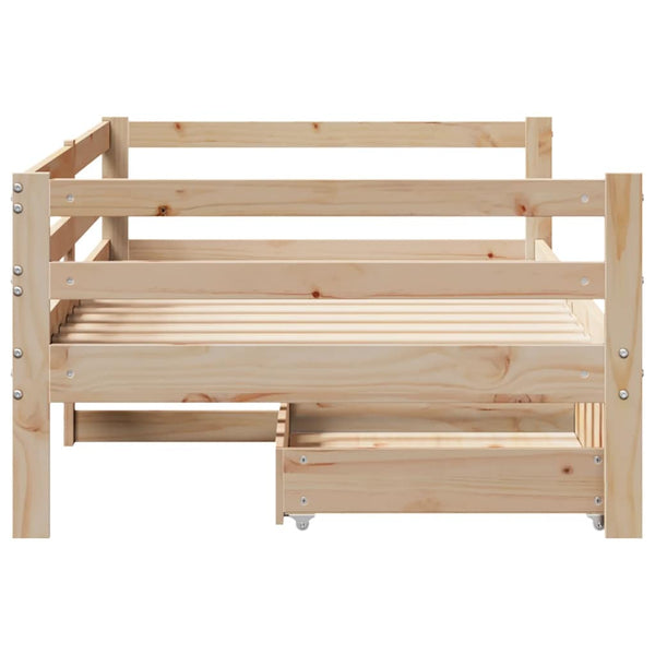 vidaXL Day Bed with Drawers 80x200 cm Solid Pine Wood