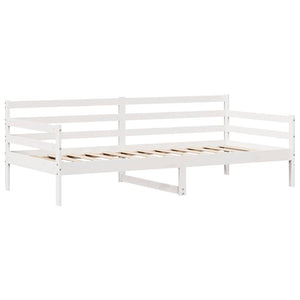 vidaXL Day Bed with Drawers White 90x190 cm Pine Wood