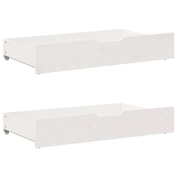 vidaXL Day Bed with Drawers White 90x190 cm Pine Wood