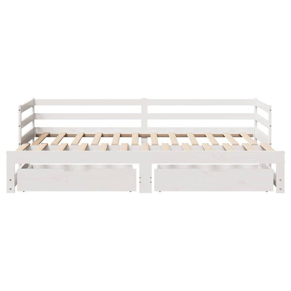 vidaXL Extendable Daybed with Drawers without Mattress White 80x200cm