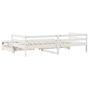 vidaXL Extendable Daybed with Drawers without Mattress White 80x200cm