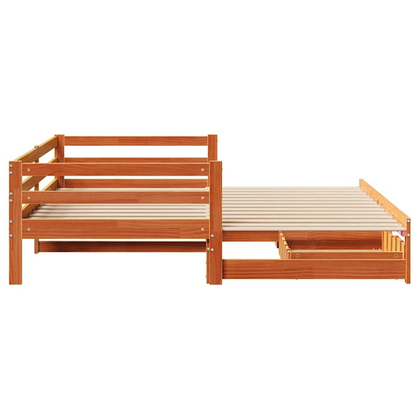 vidaXL Extendable Daybed with Drawers 80x200 cm Solid Pine Wood