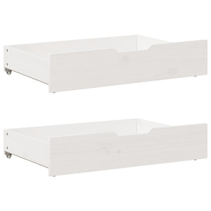 vidaXL Extendable Day Bed with Drawers without Mattress White 90x200cm
