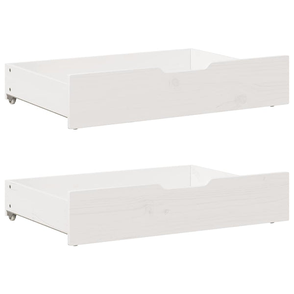 vidaXL Extendable Day Bed with Drawers without Mattress White 90x200cm