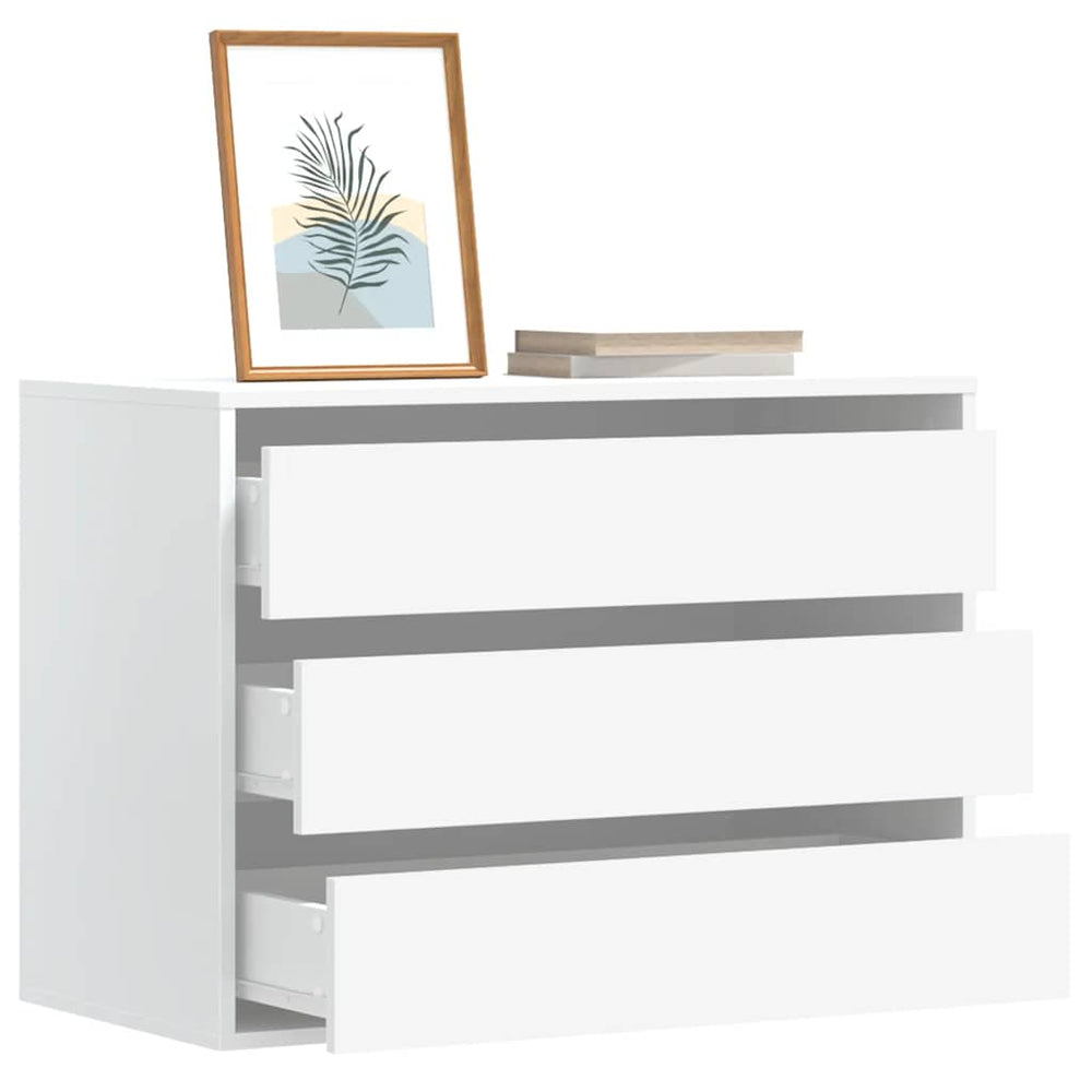 Weiße Kommode 80 cm Holzwerkstoff