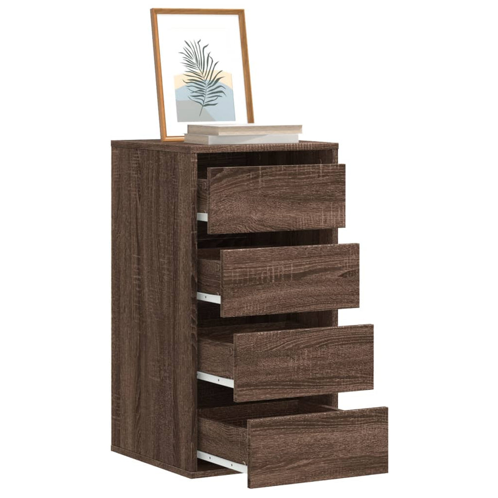 vidaXL Chest of Drawers Brown Oak Look 40x41x76 cm Engineered Wood
