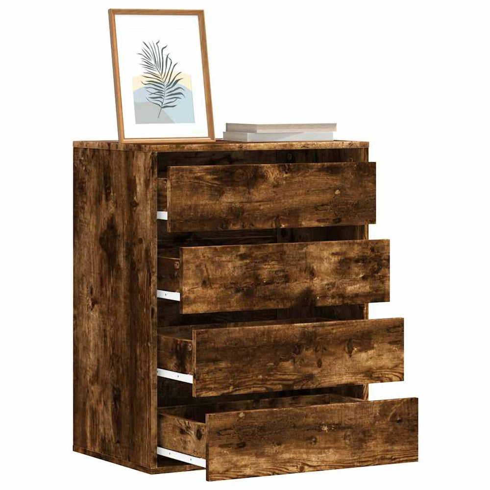 vidaXL Chest of Drawers Smoked Oak 60x41x76 cm Engineered Wood