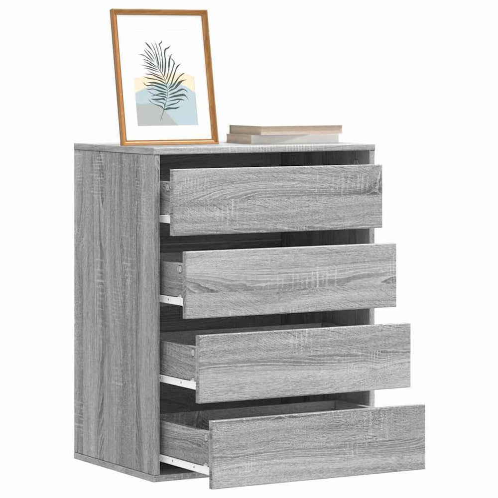 vidaXL Chest of Drawers Grey Sonoma 60x41x76 cm Engineered Wood